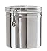  Oggi 150-ounce Stainless Steel Airtight Canister with Clear Arylic Lid and Locking Clamp primary
