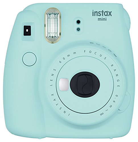 Fujifilm Instax Mini 9 Instant Camera Ice Blue + 2X Fuji Instax Film Twin Pack (40PK) + Blue Camera Case + Frames + Photo Album + 4 Color Filters and More Top Accessories Bundle