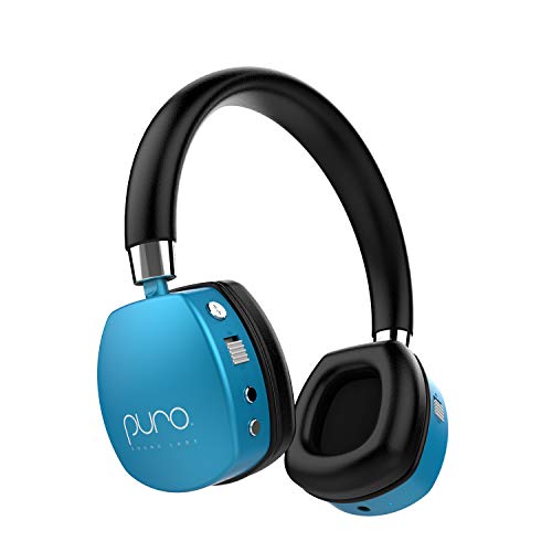Puro Sound Labs PuroQuiet Kids Volume-Limiting Noise-Cancelling On-Ear Wireless Headphones (Blue)