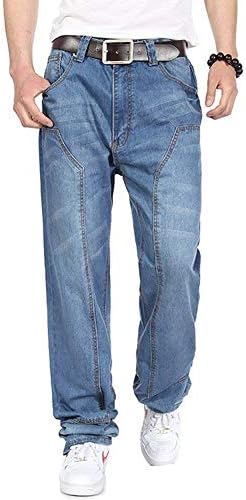 Hanglin Trade Men's Loose Jeans Hip Hop Baggy Denim Pants
