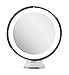 SonLongLighted Makeup Mirror 10X Magnifying with True Daylight LED - Mount or Table Top - Touch + Dim - Cordless Home or Travel Vanity Bathroom Set w/Bonus 15X Magnification Mirror & Microfiber Cloth