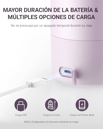 Comfyer BW02 Portable Baby Bottle Warmer with 16000mAh Battery and Built-in Sterilizer Quick Warmer for Milk and Water, 2 Heating Modes, 500 ml Ideal for Home and Travel