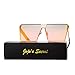 JOJO'S SECRET Oversized Square Sunglasses Metal Frame Flat Top Sunglasses JS009 (Gold/Transparent Red+Gold/Pink, 2.48)