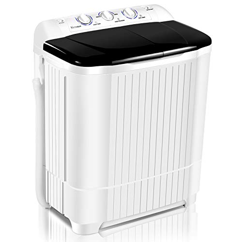 Nictemaw Portable washer Compact Twin Tub Washing Machine 21.6lbs, Mini