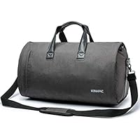 Kinmac Convertible Suit Travel Shoulder Bag Garment Bag with Shoulder Strap 2 in 1 Hanging Suit Travel Duffle Bags for Men