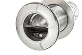 attwood 66553-3 Boat Self-Bailing Cockpit Barbed Stainless Steel 1 ½-Inch Scupper Valve