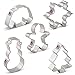 Christmas Cookie Cutters 5-Pc. Set Made in USA by Ann Clark, Snowflake, Wool Sweater, Snowman, Gingerbread Man, Christmas Tree