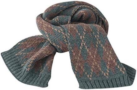 Theoylos Children Scarf Stripes Knitted Wool Shawl Wraps Girl Warm Scarves Windbreak Scarf
