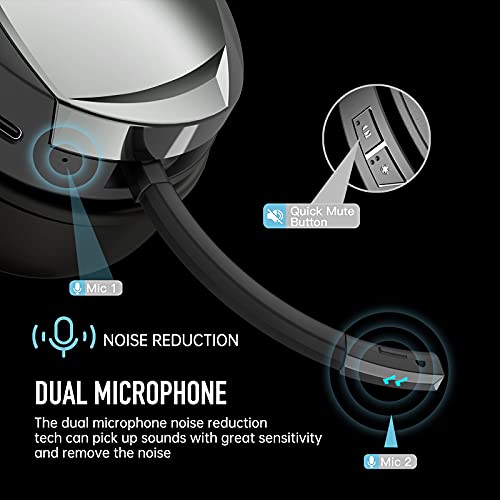 KOFIRE UG06 Wireless Gaming Headset for PS4 PS5 PC, 30H Playtime, Low