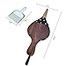 Exblue Fireplace Bellows Wood Hand Bellows Fire Blower Tool Brown Fire Bellows Fireplace BBQ Camping Small Broom Set