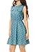 Allegra K Women Sleeveless Polka Dots Denim Shirt Dress Blue S