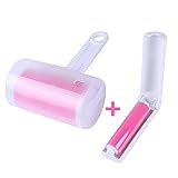 Sticky Lint Roller ,WOWGO Reusable Rinses Cleaner Clothes Lint Pet Hair Fluff Remover with Cover
