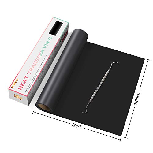 6 Black+Heat+Transfer+Vinyl+Rolls