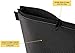 HoneyJar Zipper Bag - Set of 5 - Carry All Pouch to Organize Travel Toiletries Pens Cosmetics (Black, 8 x 6 Inch)