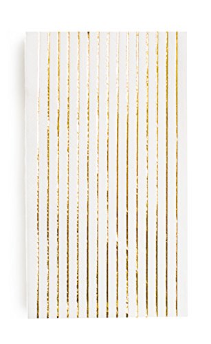 Sugar & Cloth SC20NKWGS32 32 Piece Rectangle Napkin, White/Gold