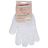 Evridwear Exfoliating Dual Texture Bath Gloves for Shower, Spa, Massage and Body Scrubs, Dead Skin Cell Remover, Gloves with Hanging Loop (1 Pair Light Glove)