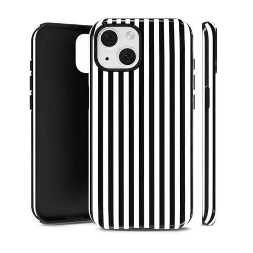 Finyosee Striped Aesthetics Case for iPhone 14Plus/15Plus,Black at Amazon