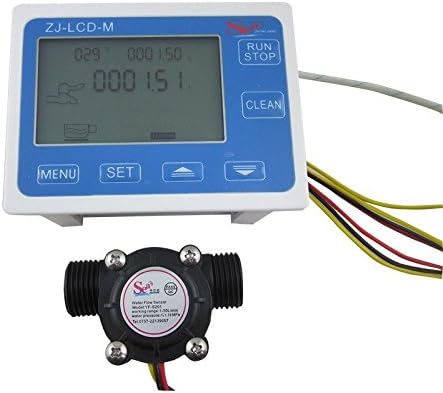 DIGITEN G1/2" Flow Water Sensor Meter+Digital LCD Display Quantitative Control 1-30L/min
