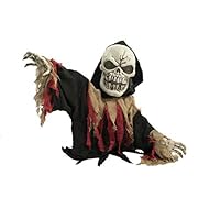 Haunted Hill Farm 39 in. Animatronic Reaper, Indoor/Outdoor Halloween Decoration, Flashing Red Eyes, Poseable, Battery-Operated, HHFJSKEL-1LSA, Color 2 Haunted Hill Farm 39 in. Animatronic Reaper, Indoor/Outdoor Halloween Decoration, Flashing Red Eyes, Poseable, Battery-Operated, HHFJSKEL-1LSA, Color 2