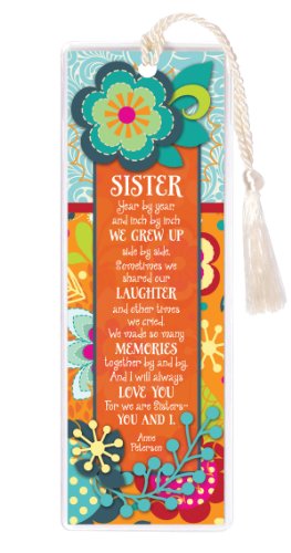 Sister We Grew Up Laughter Memories Love 2 x 6 Inch Vinyl-Encased Bookmark