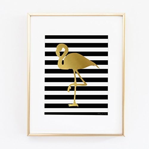 Gold Flamingo Art Print, Gold Flamingo, Flamingo Wall Art, Gold Flamingo Silhouette, Nursery Art Decor, Office Decor, Nursery Print