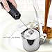Womice Milk Frother, Double Whisk Head Electric Foam Maker - 304 Stainless Steel - Handheld Battery Operated Whisk Drink Mixer - Perfect For Latte, Coffee, Cappuccino - Includes Stand.