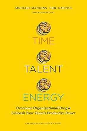 Time talent energy overcome organizational drag and unleash your teams productive power