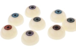 MotiveTech 10pcs 30mm Doll Eyes Half Round Acrylic Eyeball for Bear DIY
