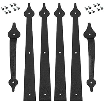 Homode Decorative Garage Door Hinges Handles Hardware Kit Screw