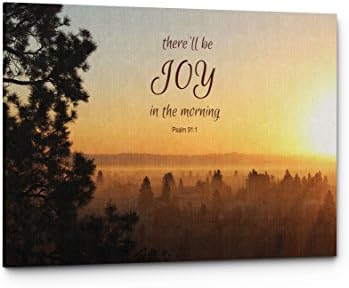 Psalms There'll Be Joy Canvas Wall Art Quote, Christian Religious Wall Decor (There'll be Joy, 17"W x 11"H)
