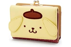 ALORVE Cute Coin Purses for Girls Kawaii Wallet Cartoon Trifold Wallets for Japanese Anime Fans(Yellow)