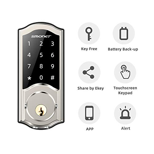 Smart Deadbolt, Door Lock Keyless Entry, Bluetooth Locks Front