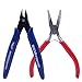 Microworld 3D Model Puzzle Tools, 2Pcs/Set Mini Flat Nose Plier Nipper Tool for DIY 3D Metal Model Kit Jigsaw Metal Earth Assembling, Metal Sheet Puzzles Tools
