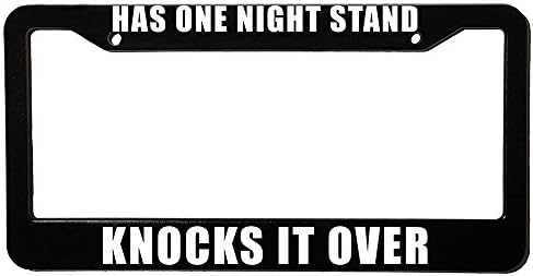 narxekezhaeta One Night Stand Car License Plate Frame, Knock It Over Funny Car Tag Frame, License Plate Holder, Car Plate Frame, Auto License Plate Frame.