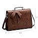SOSATCHEL Faux Leather Messenger Bag for Women, 15.6 Inch Laptop Bag Briefcase Satchel Shoulder Bag, Brown
