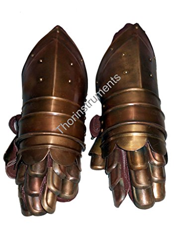 Halloween Party Costume Knight Armor Medieval Gauntlets Armour Metal Gloves New