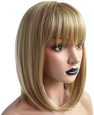 Eth European And American Linen Bob Front Bangs Short Straight