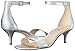 Nine West Women's Leisa Leather Heeled Dress Sandal, Silver, 8.5 M US