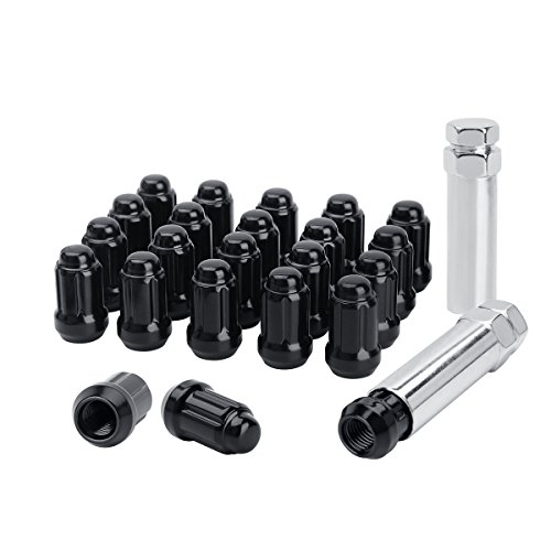 Buy Wheel Lug Nuts 1/2 for Jeep 23x, KSP Black Acorn/Conical 6 Spline