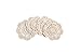 Phantomon Doilies Crochet Cotton Lace Round Handmade Coasters Small Doilies Cloth 4 Inch, Pack of 4 (Beige)