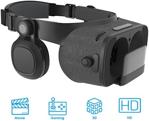 120°FOV Ultralight 3D VR glasses Virtual Reality Headset for games and 3D movies with 720°surround stereo sound compatible with iPhone and Android smartphone within 4.7-6.2 inch screen