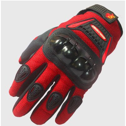 Street Bike Full Finger Motorcycle Gloves 09 (S, Red)