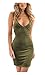 Doramode Womens Spaghetti Strap Bodycon Sleeveless Backless Velvet Sexy Short Club Dress