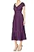 Anna-Kaci Peasant Maiden Boho Inspired Cap Sleeve Lace Trim Maxi Dress, Purple, X-Large