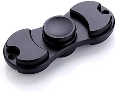 Fidget Spinner Toy Stress Reducer ,Hand Tri-Spinner Fidget Aluminium Focus Toy Torqbar For Kids Adults Autism ADHD (Black)