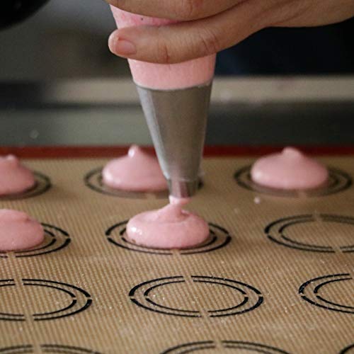 Kasmoire 9 Pcs Round Piping Tip ,Macaron Piping Tip ,Cake and Cookie