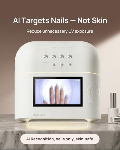 Lámpara de Uñas LED UV con IA O NAIL - Smart Precision Scan Reduce Exposición UV, Secador para Uñas de Gel con 109 LEDs Pantalla HD, Luz de Curado Rápida Profesional PRO MAX (Batería No Incluida)