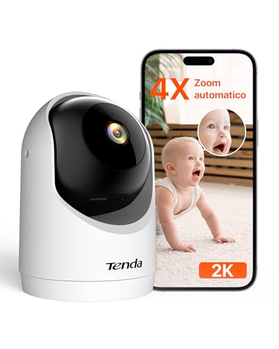 Tenda Telecamera Wi-Fi Interno 2K, WiFi 6 360° per Bambini/Animali, 3MP Visione Notturna, Rilevamento Umano AI, Audio Bidirezionale, No Abbonamento Obbligatorio, CP3