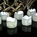 Youngerbaby 12pcs Cool White Flickering Timing Function Flameless LED Tea Lights Candles with Timer(6 hrs on 18 hrs Off),Wax Dripped Battery Operated Electronic Candles for Wedding, Party, Chirstmas