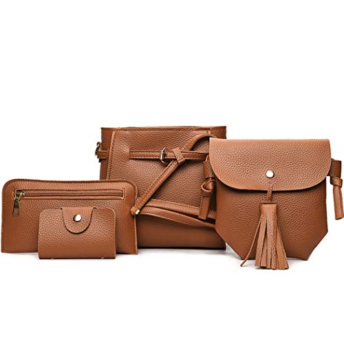 Sasarh Womens bags and purses, Fashion Handbags Tote Bag Shoulder Bag Top Handle Satchel Purse Set 4pcs